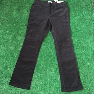 NWT Ann Taylor LOFT Modern Curvy BOOT CUT BLACK Women's Corduroy SIZE 10  Pants.